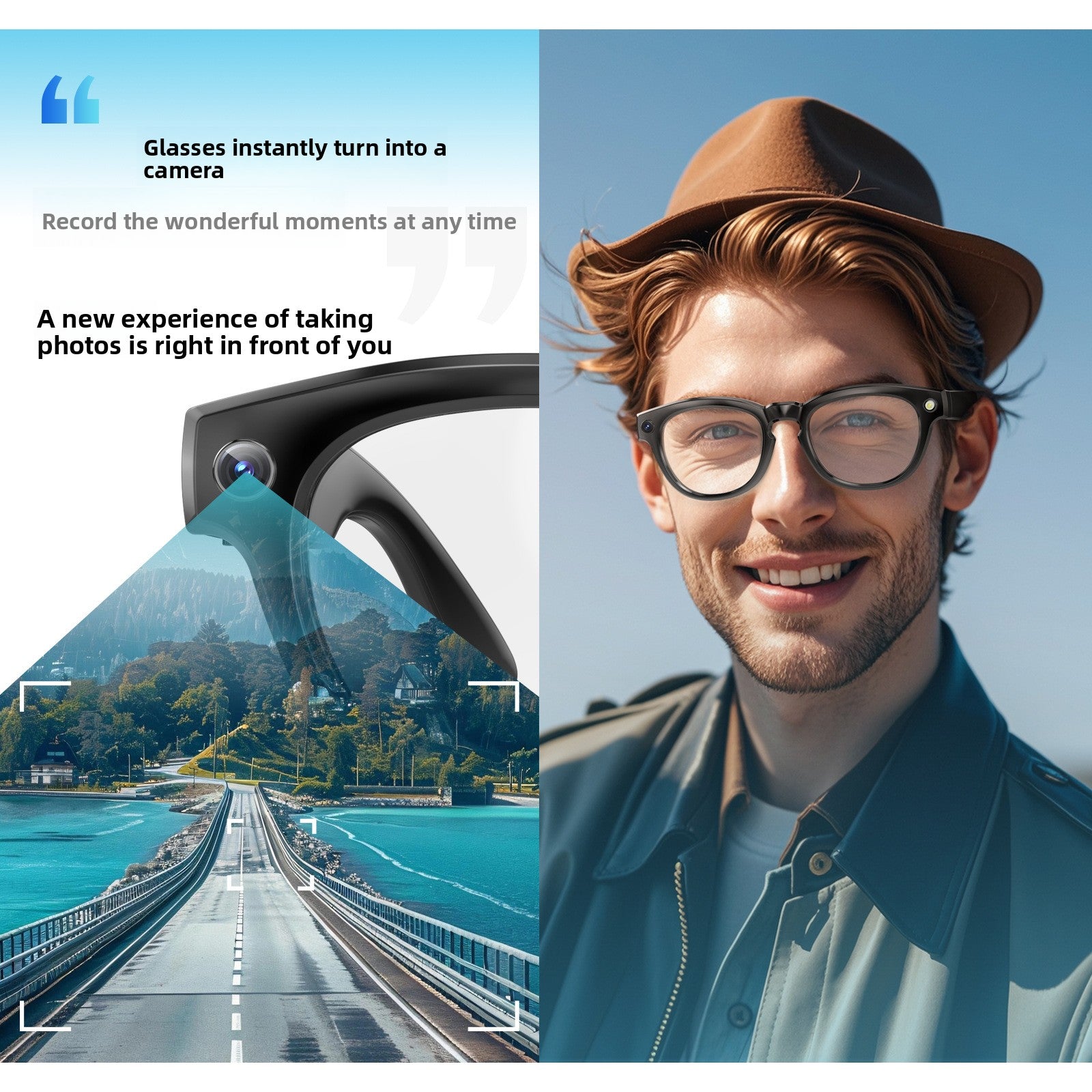 Take pictures of smart glasses