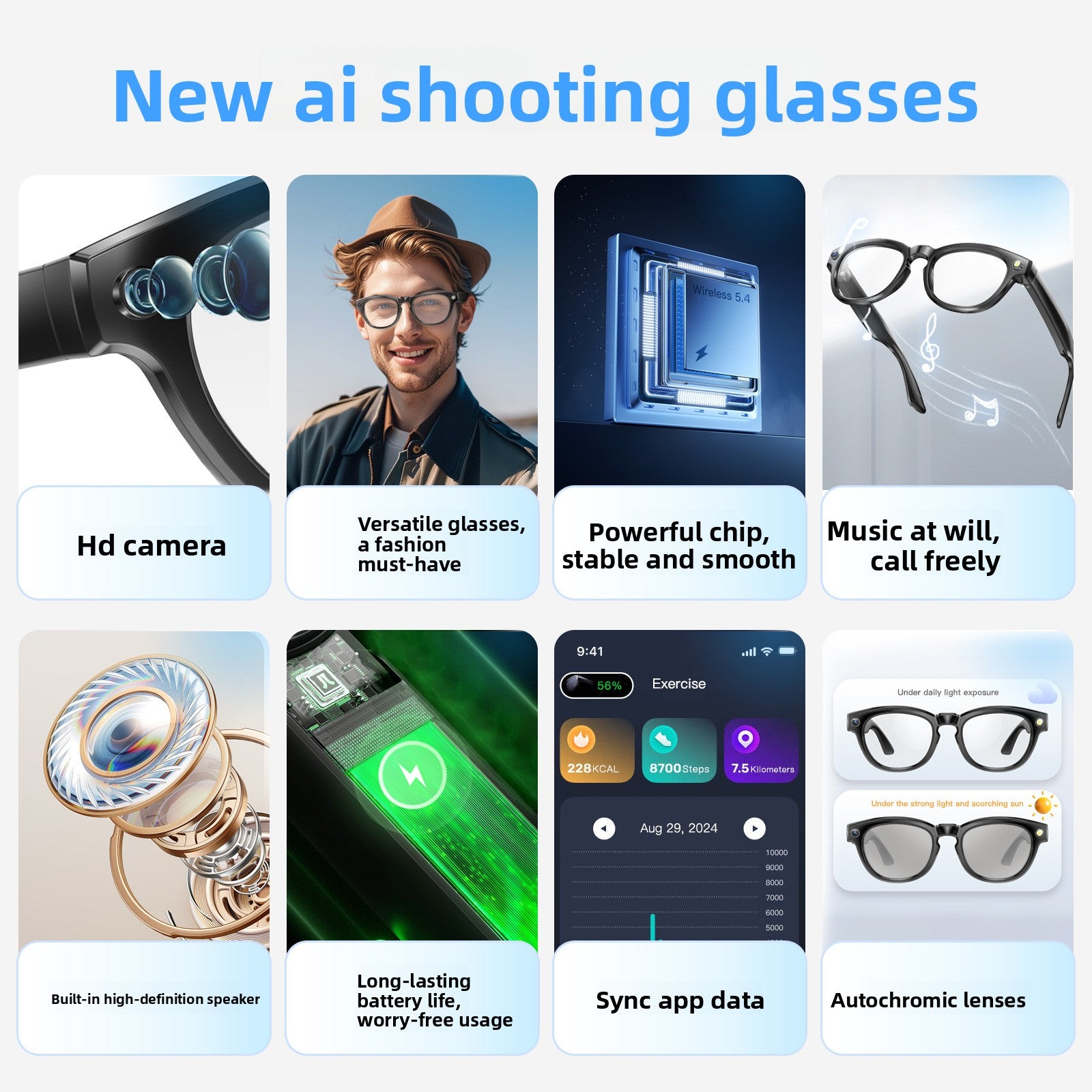 Take pictures of smart glasses